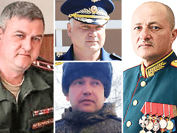 Ruski generali kao glineni golubovi