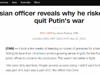 Ruski oficir za CNN govori zašto je riskirao  sve da napusti rat