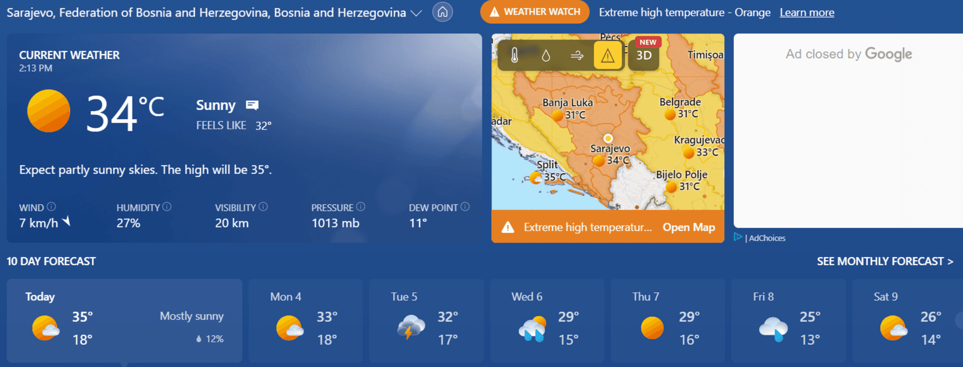 Juni, ipak, nije bio najtopliji mjesec u historiji BiH - slika 1