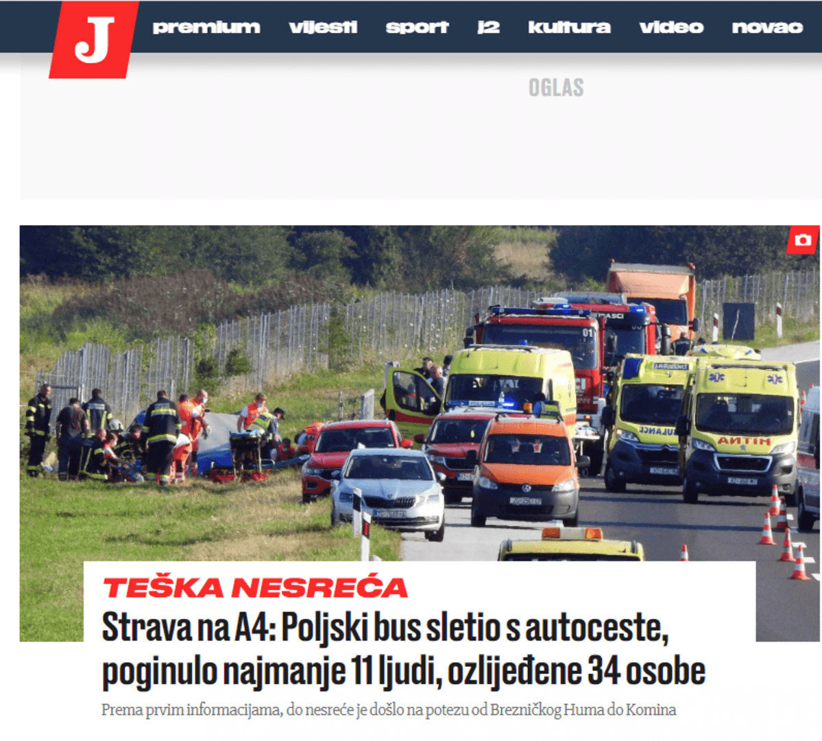 Hrvatska: U dvije nesreće najmanje 13 mrtvih - slika 1