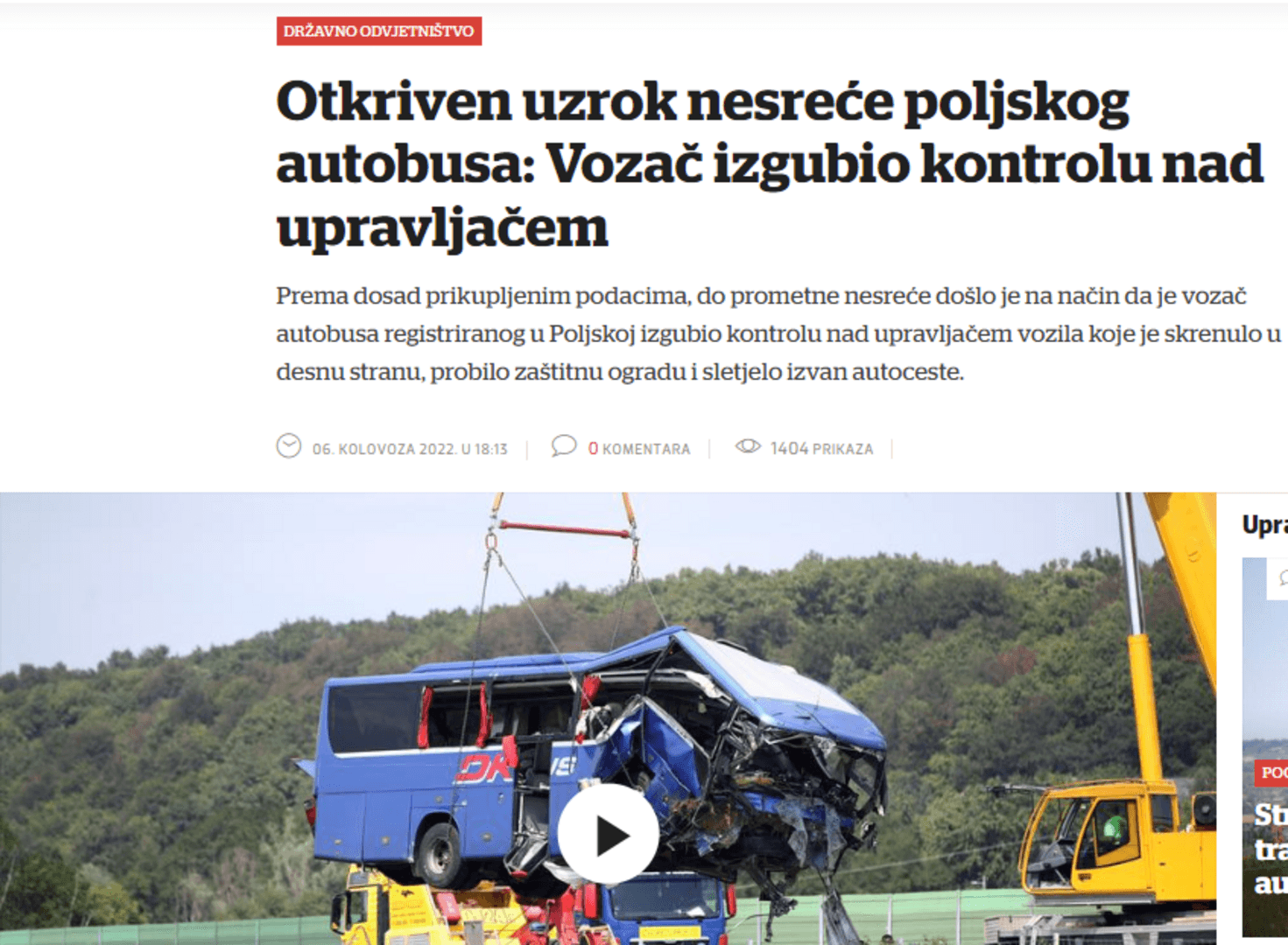 Poznat uzrok nesreće u Hrvatskoj - slika 1