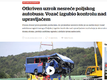 Poznat uzrok nesreće u Hrvatskoj