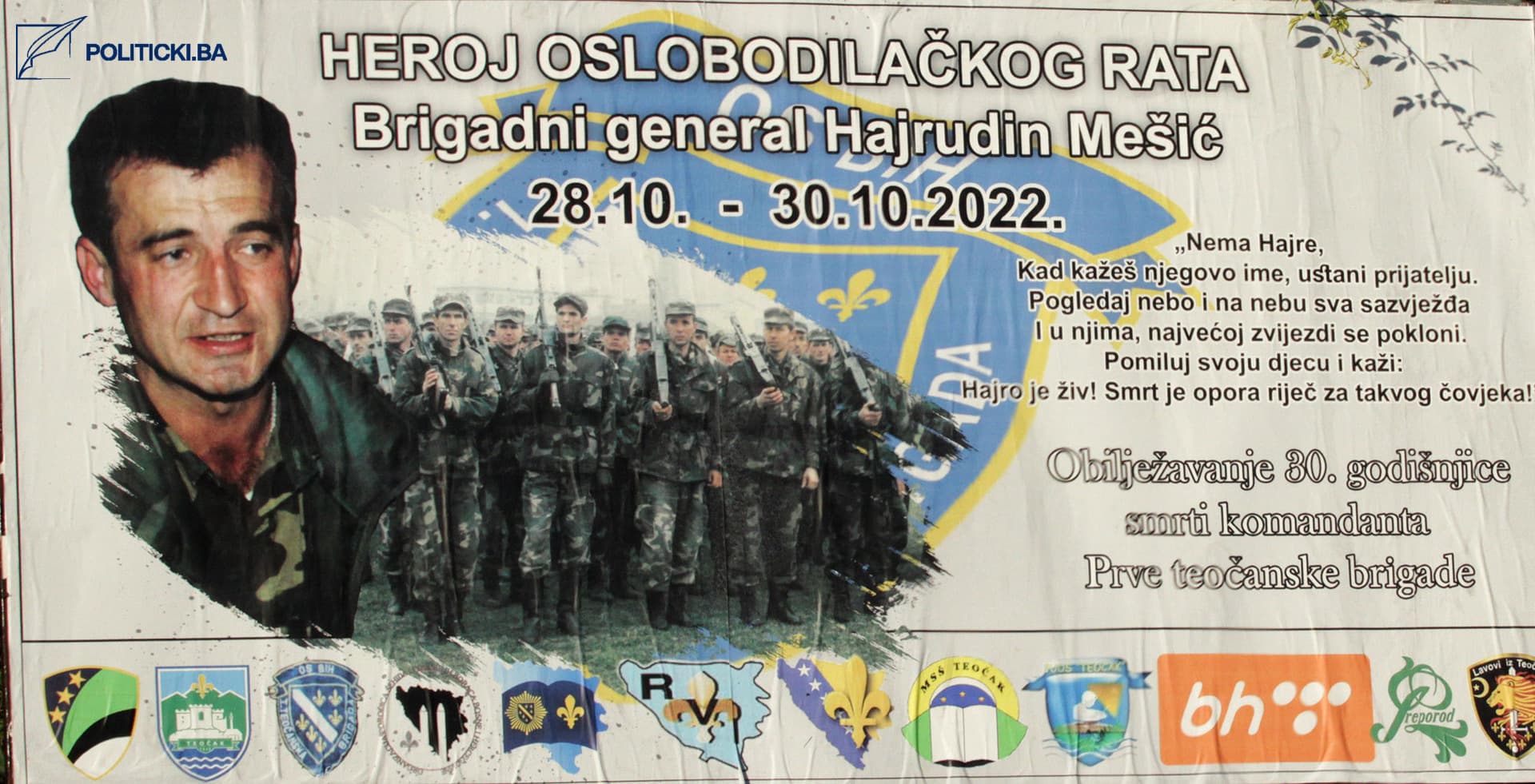 Navršilo se 30 godina od pogibije heroja oslobodilačkog rata Kapetana Hajre - slika 27