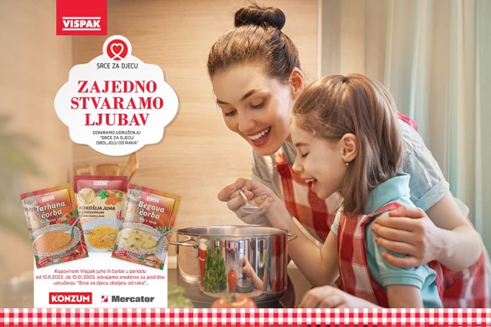 Vispak, Konzum i Mercator zajedno „stvaraju ljubav“ za djecu oboljelu od raka - slika 1