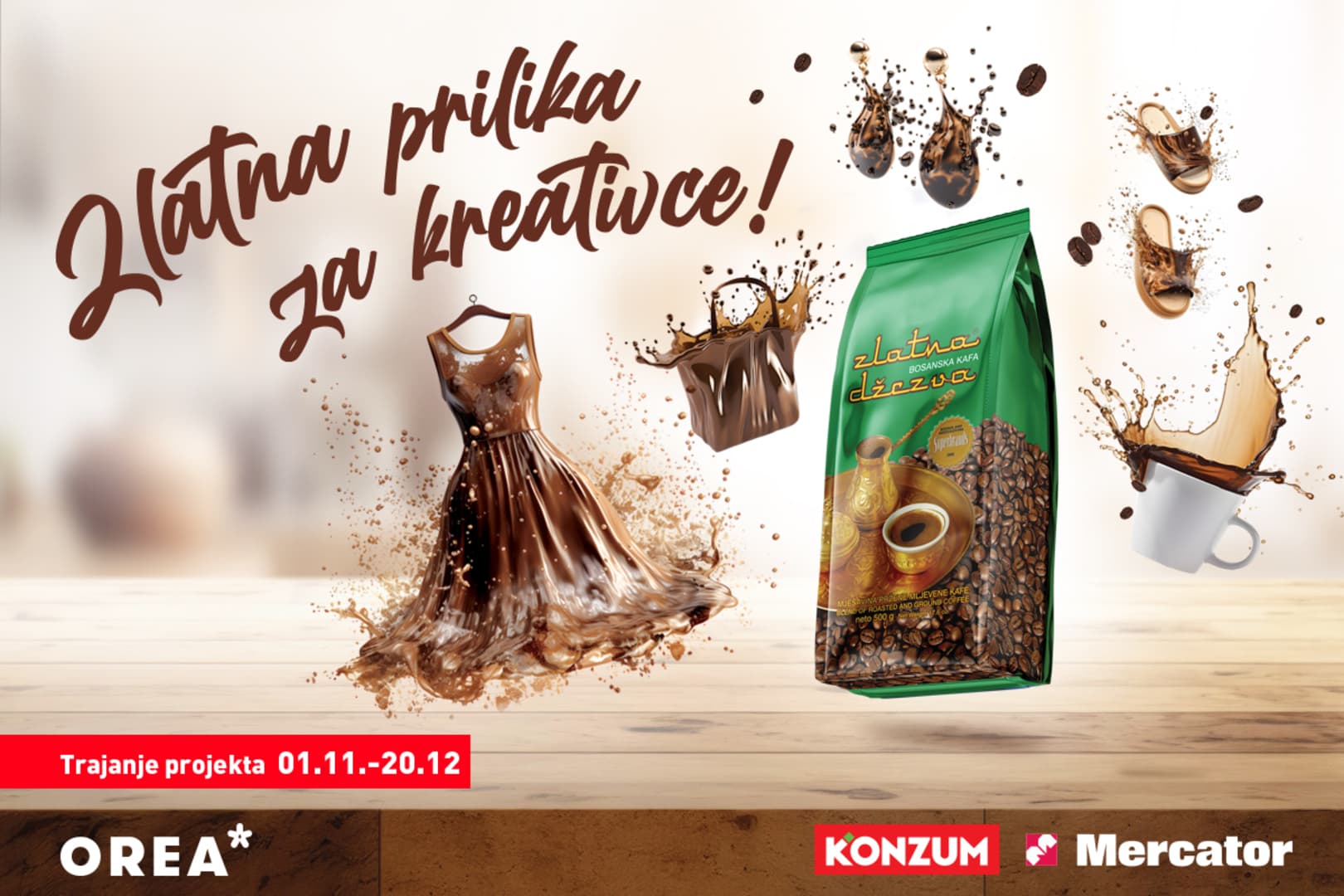 Zlatna džezva, OREA, Mercator i Konzum pokreću projekat "Zlatna prilika za kreativce" - slika 1