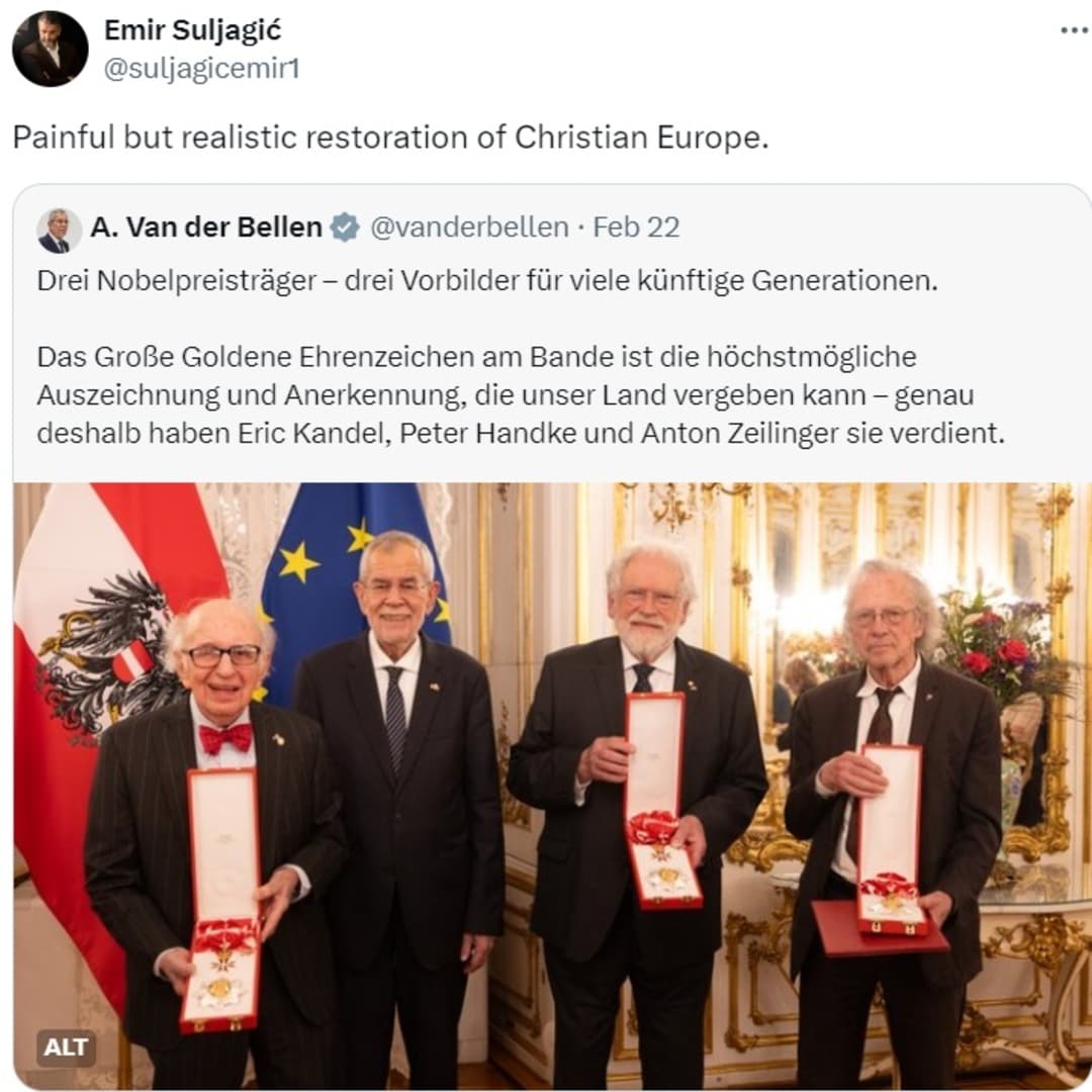 Suljagić: "Bolna, ali realistična obnova kršćanske Evrope". - slika 1