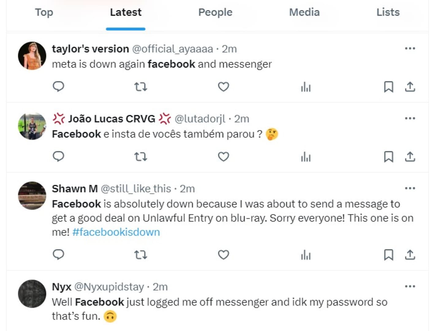 Facebook ne radi - slika 1