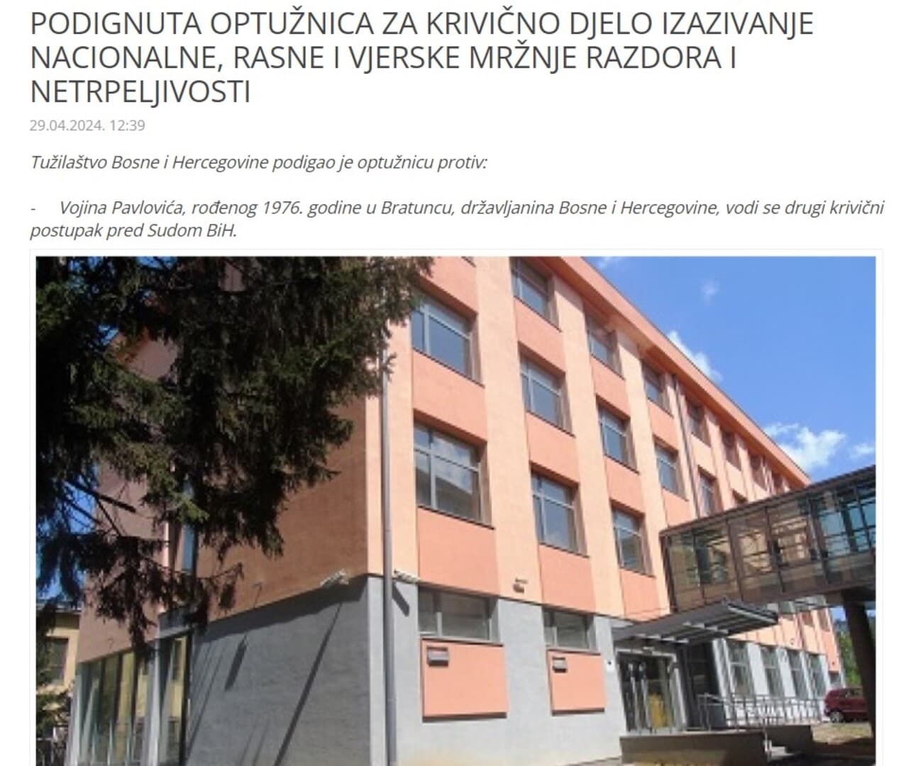 Podignuta prva optužnica za negiranje genocida - slika 1