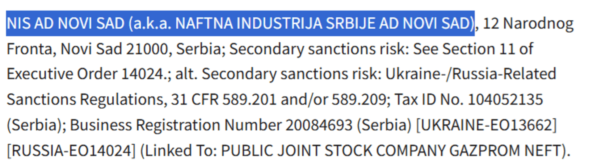 Srbija pada na koljena: Sutra kreću američke sankcije NIS-u! - slika 1