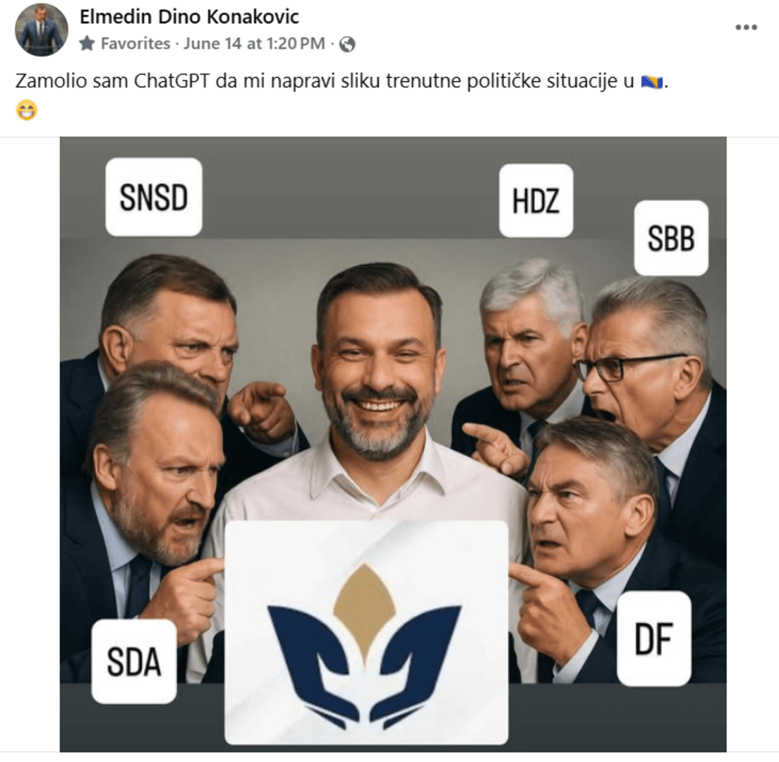 Chat GPT: Elmedin Konaković objavio neistinu - slika 1