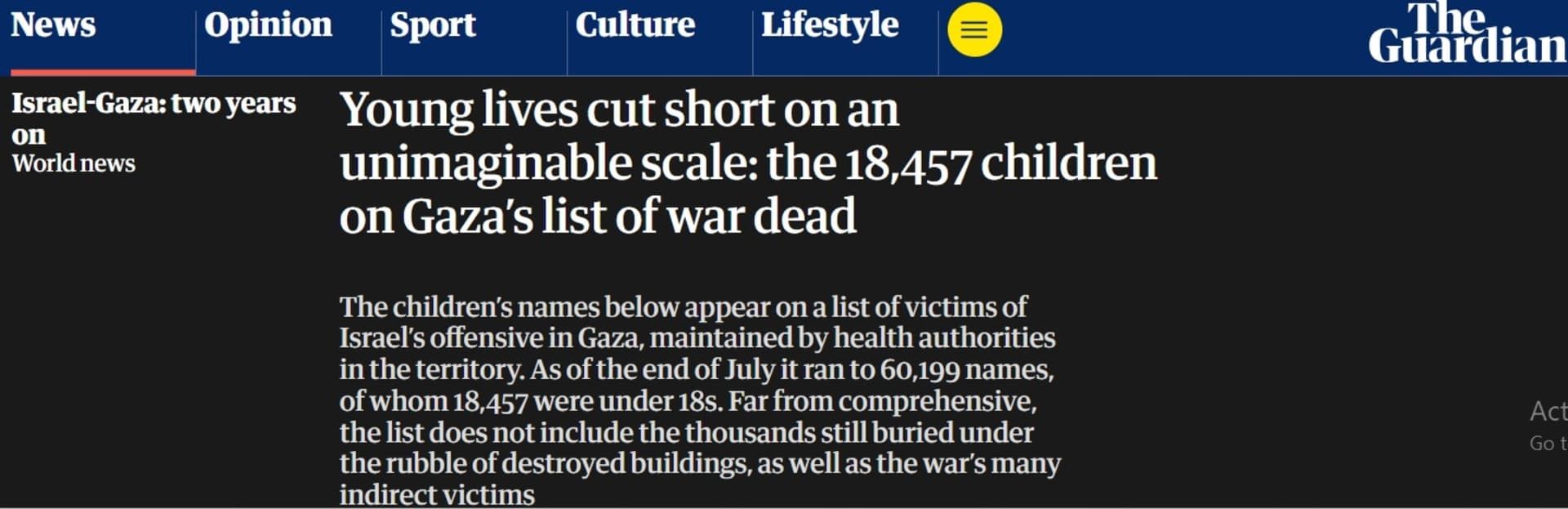 Guardian: Izrael je ubio više od 18.000 djece Gaze - slika 1