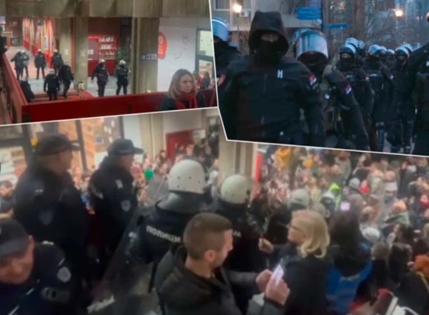 Specijalci upali na Filozofski fakultet: Policija tuče studente u Novom Sadu - slika 1