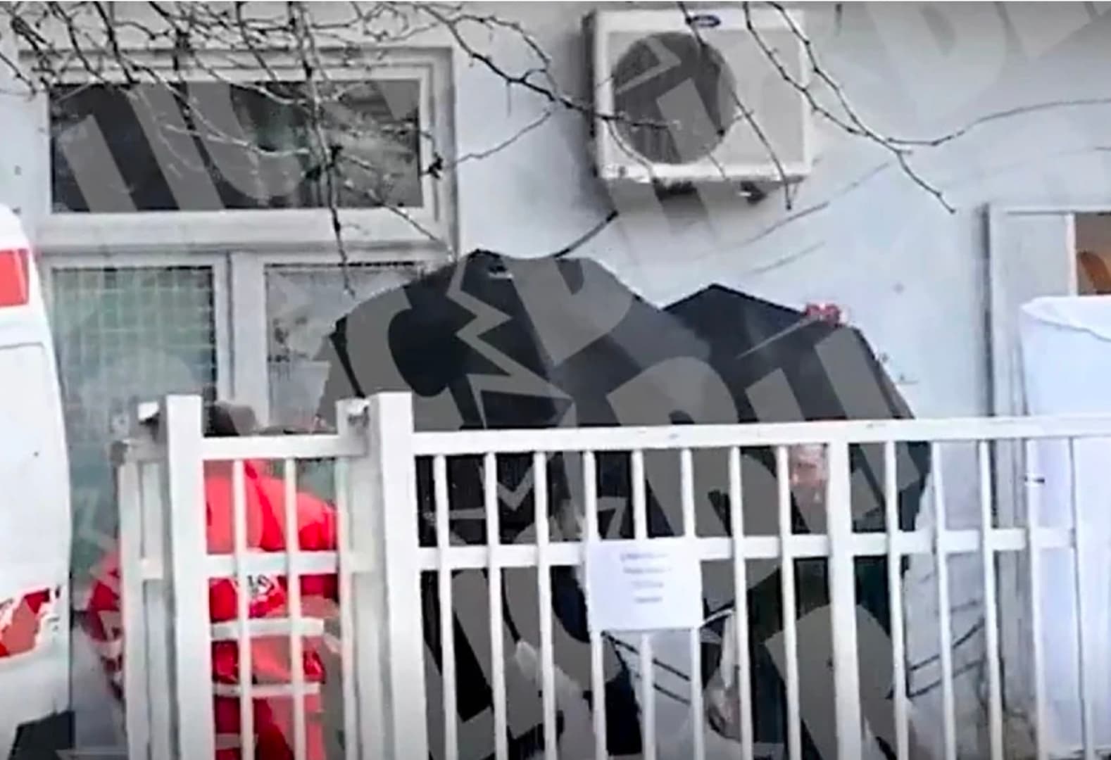 Dječak-ubica Kosta Kecmanović izveden iz psihijatrije: Policija ga krila kišobranima - slika 1